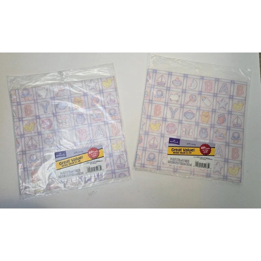 Vintage Wrapping Paper Lot 16 Patterns Journal Scrapbooking Tweety Ducks Ads Etc